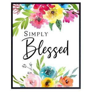 Blessed Sign - Blessed Wall Decor - Christian Wall Art - Blessed Wall Art